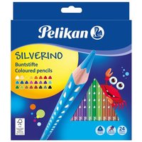 PELIKAN 700665 Pelikan Buntstifte SILVERINO, dreieckig, 24 Farben von Pelikan
