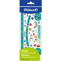 PELIKAN 700863 Sticker Türkis/Herzen für Deckfarbkasten K12/K24 von Pelikan