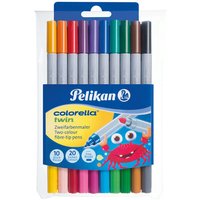 PELIKAN 949511 Pelikan Filzstifte Colorella® Twin, 10 Stifte mit 20 Farben von Pelikan