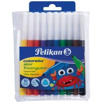 PELIKAN 985663 Pelikan Filzstifte Colorella® Star Triangular, dreieckig, 10 Farben von Pelikan