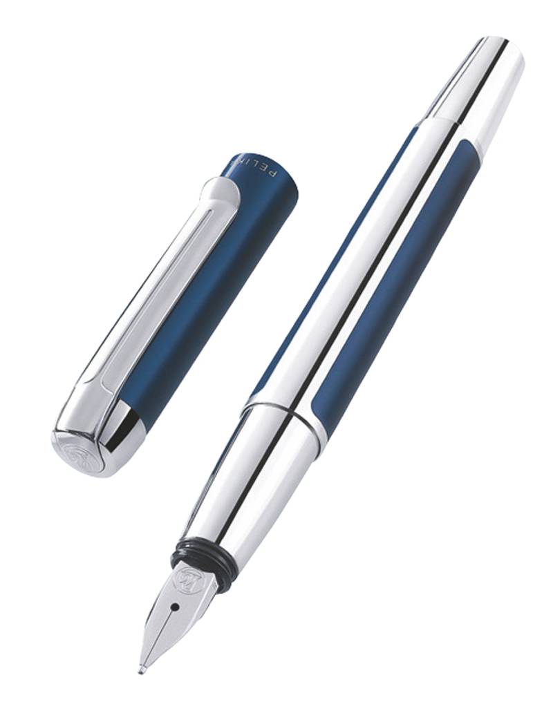 Pelikan Füllfederhalter Pura P40 blau-silber F von Pelikan