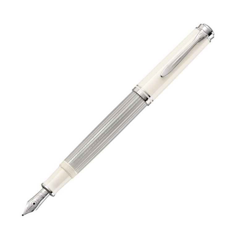 Pelikan Füllfederhalter Souverän M405 Silber-Weiß M von Pelikan