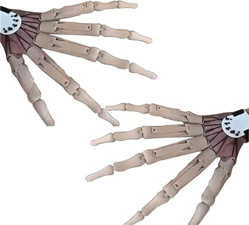 Halloween Articulated Fingers,Articulated Finger Puppets Toys,3D Printed Articulated Finger Extensions Halloween Cosplay,Halloween Cosplay Prop Gear,As Flexible as Your Own Fingers (White-1 Pair) von Pelinuar