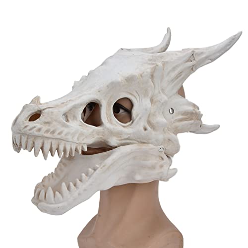 PenRux Maske mit Beweglichem Kiefer, Gruselige Halloween-Tyrannosaurus-Rex-Maske, Horror-Latex-beweglicher Drache, für Festivals, Gruselige Cosplay-Halloween-Kostüme, Maskerade-Partys von PenRux