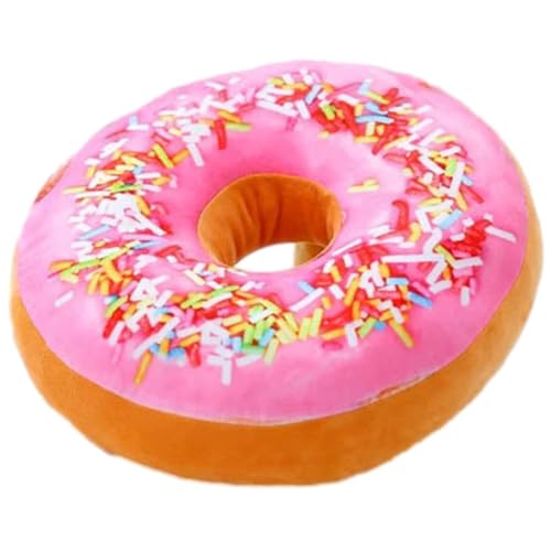 Donut Plüschkissen, 40cm 3D Donut Kissen für Kinder, Rund Gefülltes Donut Plüschtier, Dekorative donut Kopfkissen, Weich Cute Donut Sofakissen Zierkissen Kuscheltier Plüsch Spielzeug für Sofa Bett von Penlimly