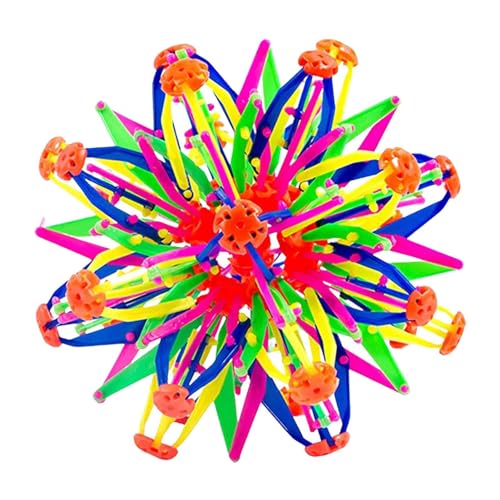 Expandable Ball, Teleskopkugel Kunststoff Stretch Ball, Einziehbare Kugel Spielzeug Bunte Spielzeugball für Kinder Angst Stress Relief Spielzeug, Hand Fangen Atmen Blume Bälle für Kinder und Eltern von Penlimly