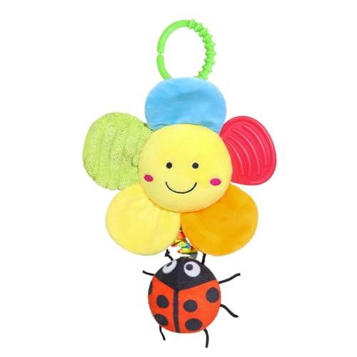 Penlimly Hangable Rattles Toys, Cartoon Animal Carses Toys | Kinderwagenspielzeug mit hängbar sensorischen Aktivitätsspielzeug | Hautfreundliches Kleinkindwindspiel für Stuhlpass, Kindersitze und von Penlimly