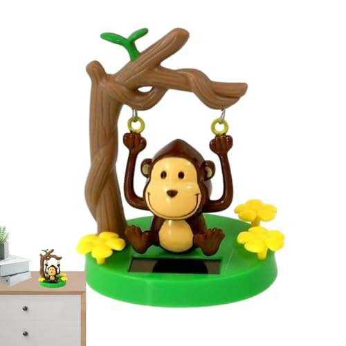 Penlimly Solarbetriebenes Auto-,Auto Armaturenbrett Solar Swing Monkeys | Schaukelnde animierte Wackeltänzerin Spielzeugauto- für Kinder, Mädchen, Spielzeug, Geschenk für Büro, Auto, Ornament, von Penlimly