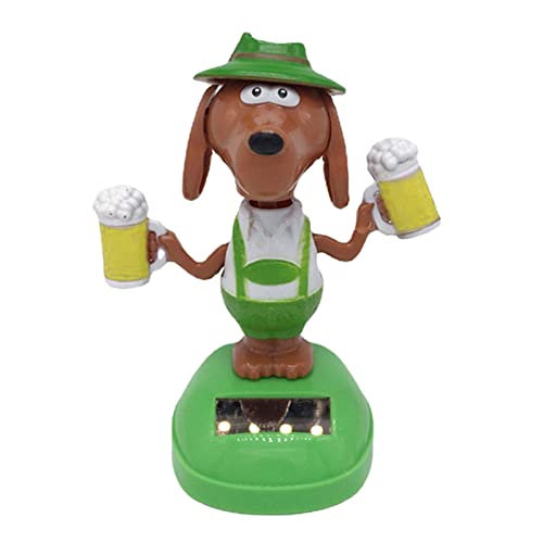 Solar Wackelfigur Hund, Solarbetriebene Wackelhund, Niedliches Solar Tanzende Hund Wackelfigur Spielzeug für Auto Armaturenbrett Zuhause Büro Schreibtisch Dekoration, Geschenk für Fahrer Kinder von Penlimly