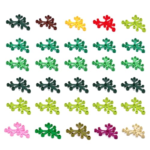 Penny Bricks Klemmbaustein Bausteine Pflanze Plant Leaves 6x5 Baum | Einzelne Klemmbausteine | Kompatibel mit 2417 und Allen Anderen Herstellen (Grün) von Penny Bricks