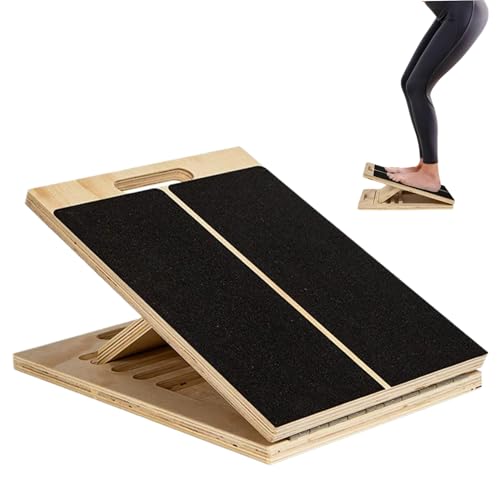 Holzschnitzelbrett, 5 Getriebe einstellbare Wadenstrecke, 250 kg Balance-Board mit Griff- und Legierungsscharnier, faltbare Trainingsausrüstung für Bewegung, Physiotherapie, nicht rutschbare Training von Peosaard