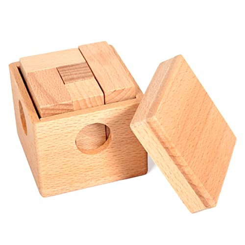 Peosaard 1pc Holz Soma Würfel Puzzle Spielzeug Holzhirn Teaser IQ Puzzle Box Mathe Puzzle Spielzeug Geschenk für Kinder und Erwachsene, von Peosaard