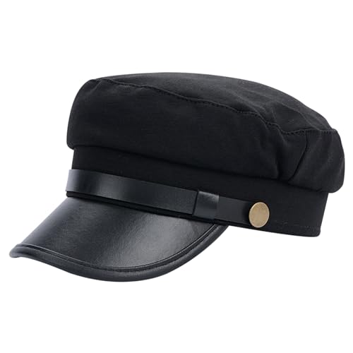 Peosaard Chauffeur Hut, klassischer Vintage Zeit für Zeitenboy Cap Kostüm Hats Beret Cap für alltägliche Verschleiß und Geben - Schwarz von Peosaard