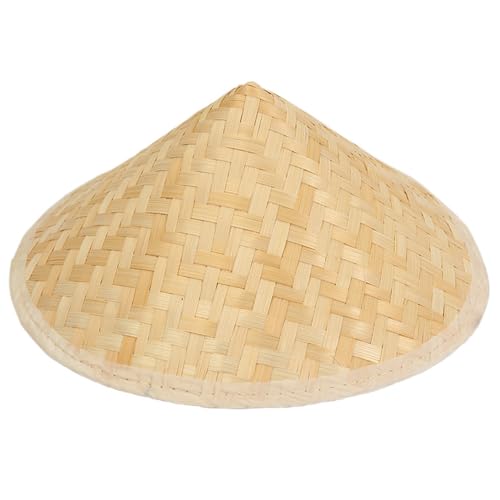 Peosaard Reishut, 11,8x7.9 Natural Bambushut, DIY, um konischen Hut für Kinder zu malen von Peosaard