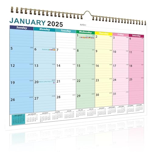 Peosaard Schreibtischkalender 2025-2026, 2025 Wandkalender 18 Monate Desk -Kalender von Januar 2025 bis Juni 2026, 8,7 x 11,8 Zoll Familienplaner mit Aufgabenliste Blank von Peosaard