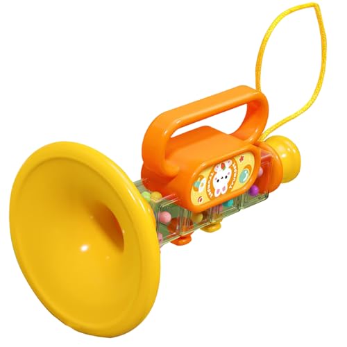 Peosaard Spielzeug Trompete spielbare Bunte Kinder Trompete niedliche Cartoon -Entwicklungs -Abs Trompete mit abnehmbarem Hangseil Bildungskinder Musik Spielzeug Kinder Musikinstrument von Peosaard