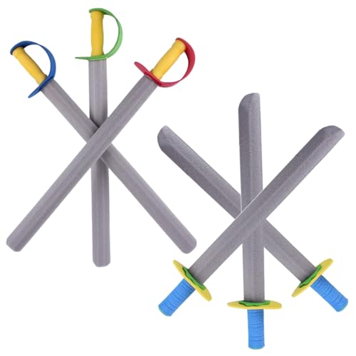 Schaumschwerter, 6 PCs Schwertschwert für Kinder 21 in Long Eva Foam Messer Spielzeugschwert 2 Stile Safe Soft Cosplay Schaumschwerte Kampfspielzeug für das Spielen von Krieger Knight, Spielzeugschwe von Peosaard