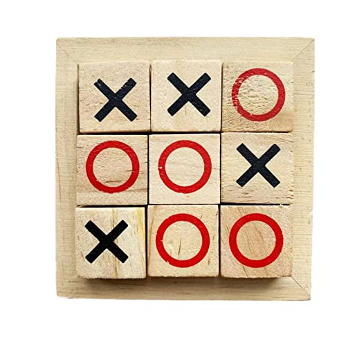 Xo-Spiel - Tic-tac-Toe Spiel Holz, Holz Legespiel Reisespiel - Tic Bug Toe Spiel Holz, Strategiepuzzle Für Erwachsene Und Kinder, Strategie-Brettspiele Für Familien von Peosevi