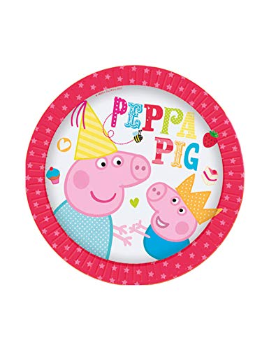 Generique - 8 kleine Teller Peppa Wutz von Peppa Pig