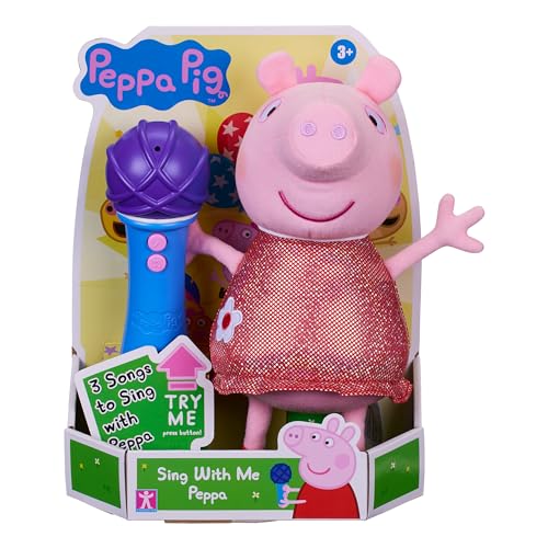 Peppa Pig, Sing With Me Peppa, Interaktives Feature Plüsch, Musikalisches Stofftier mit Mikrofon, Spielzeug, Geschenk für Vorschüler Peppa Pig, Sing With Me Peppa, Interaktives Feature Plüsch, Musikalisches Stofftier mit Mikrofon, Spielzeug, Geschenk für Vorschüler von Peppa Pig