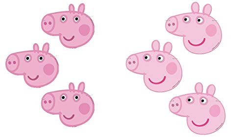 Peppa Pig 0553, Packung 12 Masken, für Partys und Geburtstage von Peppa Pig