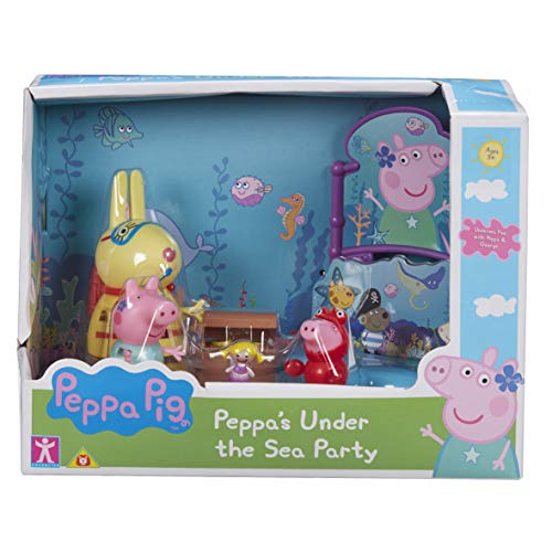 Peppa Pig 07172 Peppa’s Mermaid Party Book Playset Peppa's Under The Sea Meerjungfrau Partybuch Spielset, Nocolor von Peppa Pig