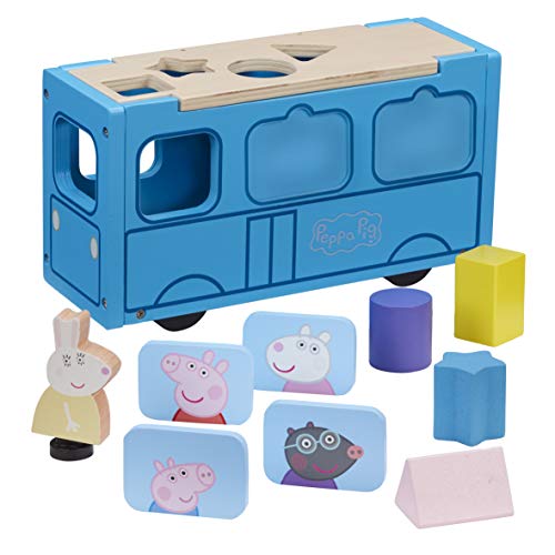 Peppa Pig CO07222 Autobus Madera de Holzbus, bunt von Peppa Pig