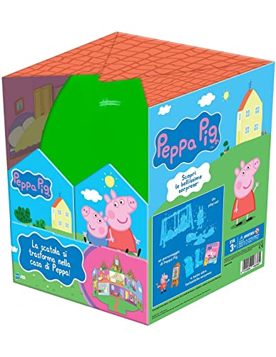 Peppa Pig Hasbro SÜberraschungs-Ei 2022 mit Überraschungen und Box, die Sich in das Peppa-Haus verwandelt, Mehrfarbig, Einheitsgröße, D14204511 von Peppa Pig