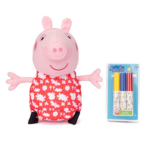 Peppa Pig Doodle Peppa Pig Knuffel inklusief 3 Wasbaar Markerstiften - 3+ von Peppa Pig