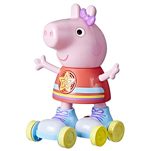 Peppa Pig F4831 Wutz Roller Disco Peppa Spielzeug mit Pull-and-Go Action 28 cm hoch mit Lichtern, Sprache, Musik ab 3 Jahren, Lieferumfang: 1 Figur, Multicolor von Peppa Pig