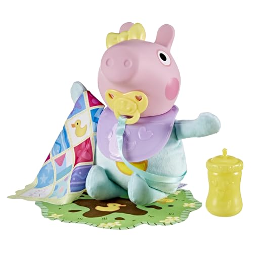 Peppa Pig Grunz und Kuschel Evie interaktive Babypuppe, 28 cm große Puppe für Mädchen mit 20 Geräuschen und vielen Funktionen, Spielzeug-Set für Kinder ab 3 Jahren zum Kuscheln, Pflegen und Umsorgen Peppa Pig Grunz und Kuschel Evie interaktive Babypuppe, 28 cm große Puppe für Mädchen mit 20 Geräuschen und vielen Funktionen, Spielzeug-Set für Kinder ab 3 Jahren zum Kuscheln, Pflegen und Umsorgen von Peppa Pig