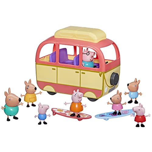 Peppa Pig Peppa Visits Australia Campervan Vehicle Preschool Toy; Includes 8 Figures, 4 Accessories, for Ages 3 and Up von Peppa Pig