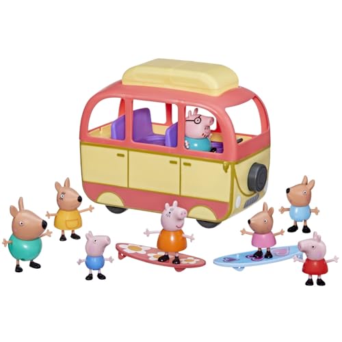 Peppa Pig Peppa Visits Australia Campervan Vehicle Preschool Toy; Includes 8 Figures, 4 Accessories, for Ages 3 and Up von Peppa Pig