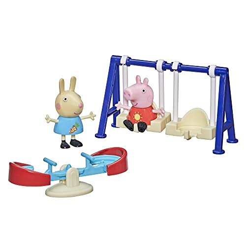 Peppa Pig Peppa`s Adventures Peppa auf dem Spielplatz, Vorschulspielzeug mit 2 Figuren und 3 Accessoires, für Kinder ab 3 Jahren von Peppa Pig