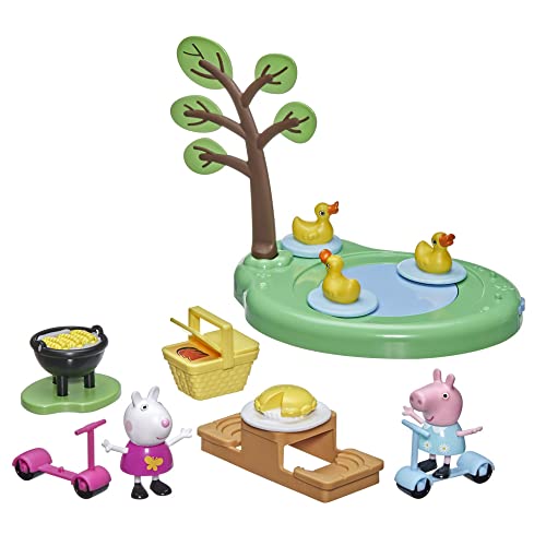 Peppa Pig Peppa's Adventures Peppa's Picnic Playset, Preschool Toy With 2 Figures and 8 Accessories, for Ages 3 and Up von Peppa Pig