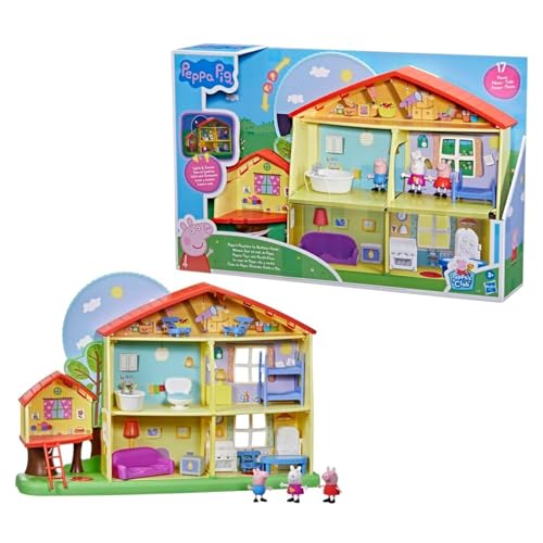 Peppa Pig Peppa’s Adventures Peppa's Playtime to Bedtime House Pre-school Toy, Speech, Light and Sounds, Ages 3 and Up , Red von Peppa Pig