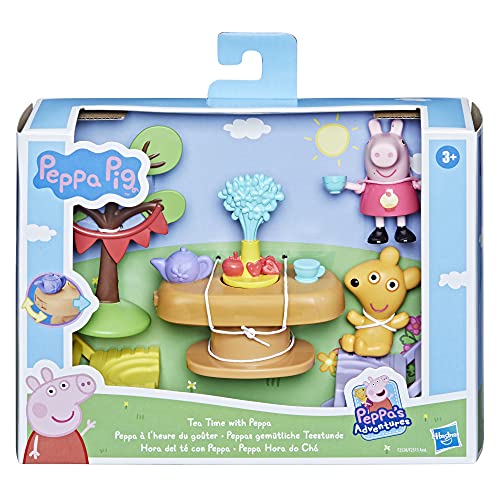 Peppa Pig Peppa`s Adventures Peppas gemütliche Teestunde, Vorschulspielzeug, Peppa Wutz Figur und 5 Accessoires, für Kinder ab 3 Jahren von Peppa Pig