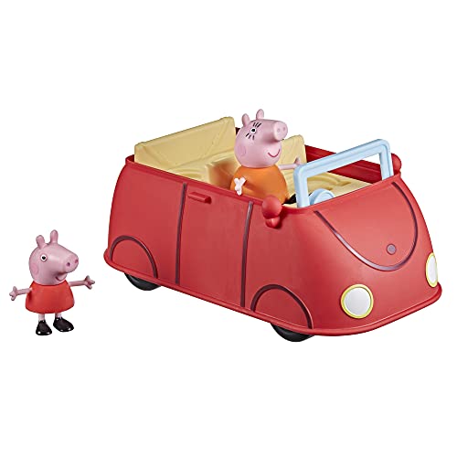 Peppa Pig Peppas rotes Familienauto mit Sprach- und Soundeffekten, enthält 2 Figuren, Vorschulspielzeug für Mädchen und Jungen ab 3 Jahren, Rot von Peppa Pig