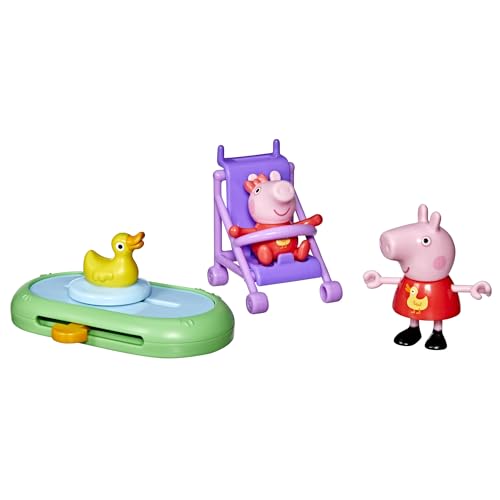 Peppa Pig Peppa und Evies Spielpark Spielset, 4-teiliges Spielset für Mädchen und Jungen ab 3 Jahren, interaktives Spielzeug mit Teich und Kinderwagen, für Fans der Serie Peppa Pig Peppa und Evies Spielpark Spielset, 4-teiliges Spielset für Mädchen und Jungen ab 3 Jahren, interaktives Spielzeug mit Teich und Kinderwagen, für Fans der Serie von Peppa Pig