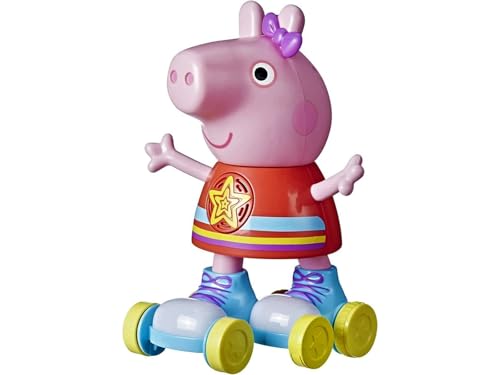 Peppa Pig Rollschuhspaß mit Peppa, Rollschuh fahrende Puppe (28 cm), mit Lichtern, Sprache und Musik, ab 3 Jahren, Enthält 1 Figur. F48315L0, Multi von Peppa Pig