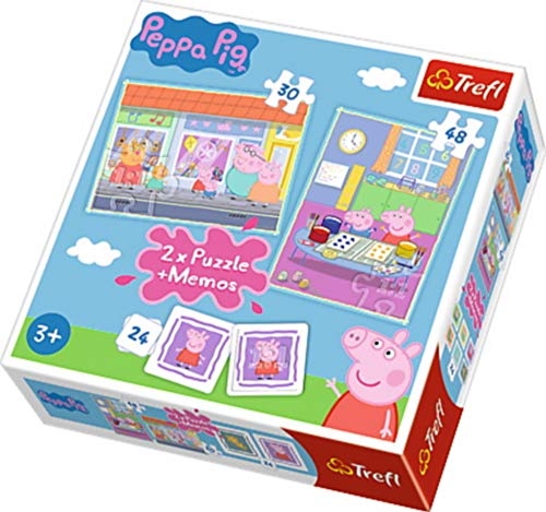 Trefl, Puzzle, 2 x Puzzle + memos, Peppa Tag, Peppa Pig, für Kinder ab 3 Jahren von Trefl