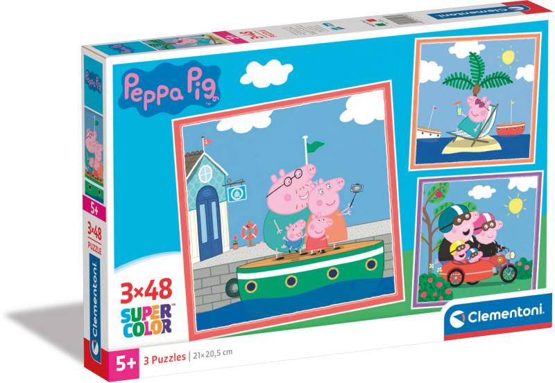 Clementoni Peppa Wutz Puzzles 3x48 Teile von Peppa Wutz