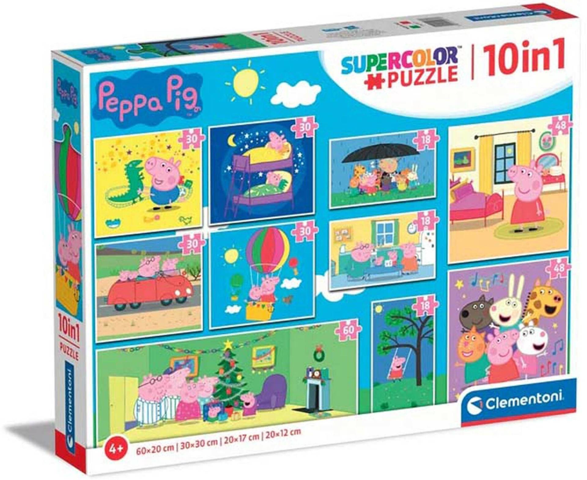 Clementoni Super Color Peppa Wutz Puzzles 10-in-1 von Peppa Wutz