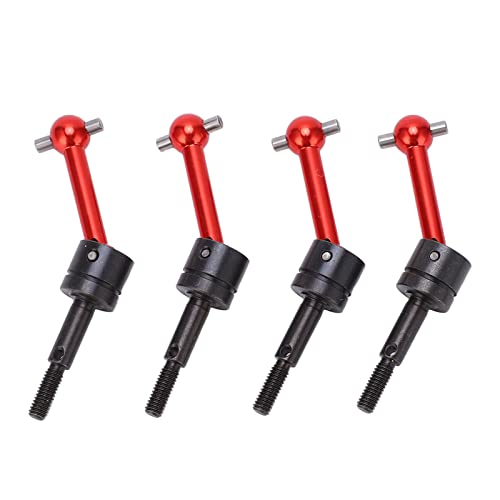 PerGar Cvd-Antriebswelle, 4 Stück Metall-Universal-Antriebswelle Cvd 70 Mm, Aluminiumlegierung Vorne und Hinterachse Antriebswelle Cvd-Set, für TamiyaTt02 1/10 Rc-Auto-Upgrade-Teile(Rot) von PerGar