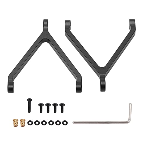 PerGar RC-Chassis-Link-Lenkstange, Ferngesteuerte Chassis-Link-Lenkstange aus Aluminiumlegierung, Kletterauto-Präzisionslenkstange, Geeignet für FMS 1:24 FCX24-Kletterauto (Schwarz) von PerGar