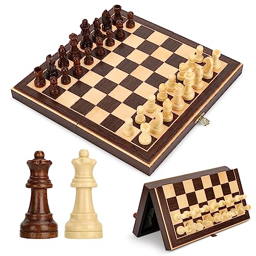  BremToy 4 in 1 Chess Sets-Wooden Chess & Checkers Set