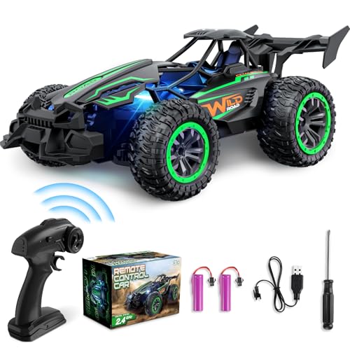 Perbabe Ferngesteuertes Auto, 2,4 GHz 2WD 20+ km/h Hobby Offroad Monster RC Truck, wasserdichte RC Truggy RTR Geländegängig von Perbabe