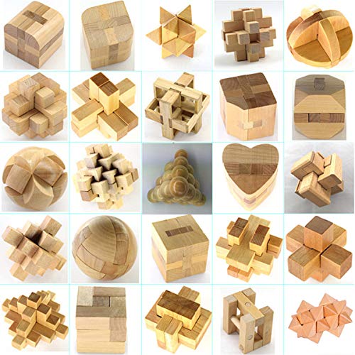 ZEIHAOWAN 25pcs 3D Holzpuzzles Würfel-Gehirn-Teaser-Puzzlespiel-Satz Jigsaw, Kinder pädagogischen Spielzeug Spiel Puzzle magischen Würfel Übung IQ Fähigkeit, Geburtstag, Weihnachten, Geschenk von ZEIHAOWAN