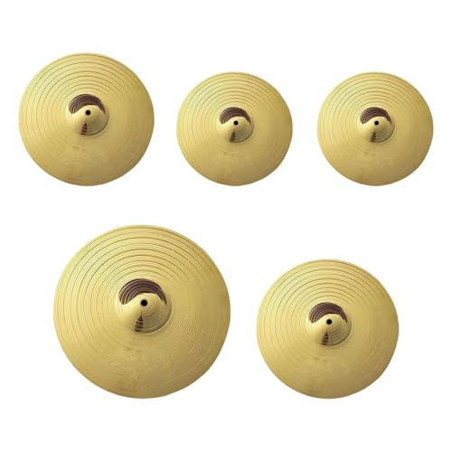 Jazz Drum Crash Becken Traditionelles Becken Anfänger Schlagzeuger Golden Parts Traditionelle Hi-Hat-Becken Professionell für Schlagzeuger, 14.14.16.18.20 Inch von Perfeclan