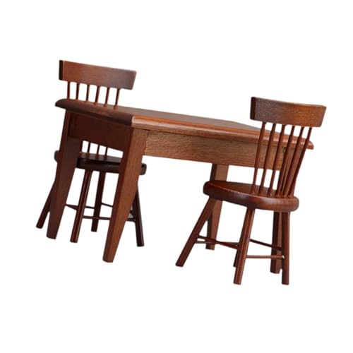 Perfeclan 1/12 Maßstab Mini Puppenhaus Möbel Möbel Spielzeug handgefertigt Szene Dekoration Geschenke Esstisch Stuhl Set Rollenspiel Perfeclan 1/12 Maßstab Mini Puppenhaus Möbel Möbel Spielzeug handgefertigt Szene Dekoration Geschenke Esstisch Stuhl Set Rollenspiel von Perfeclan